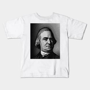 Samuel Adams Black And White Portrait | Samuel Adams Artwork 2 Kids T-Shirt